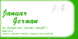 januar german business card